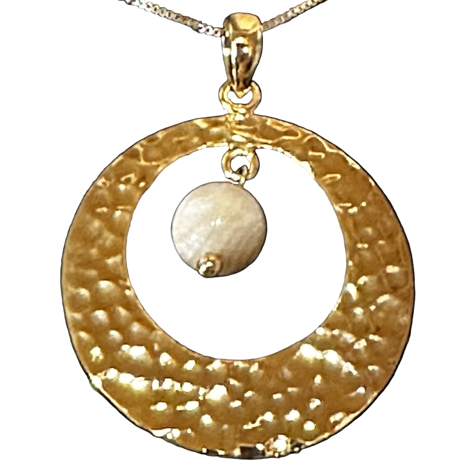 Mammoth Ivory Sun Dog Pendant