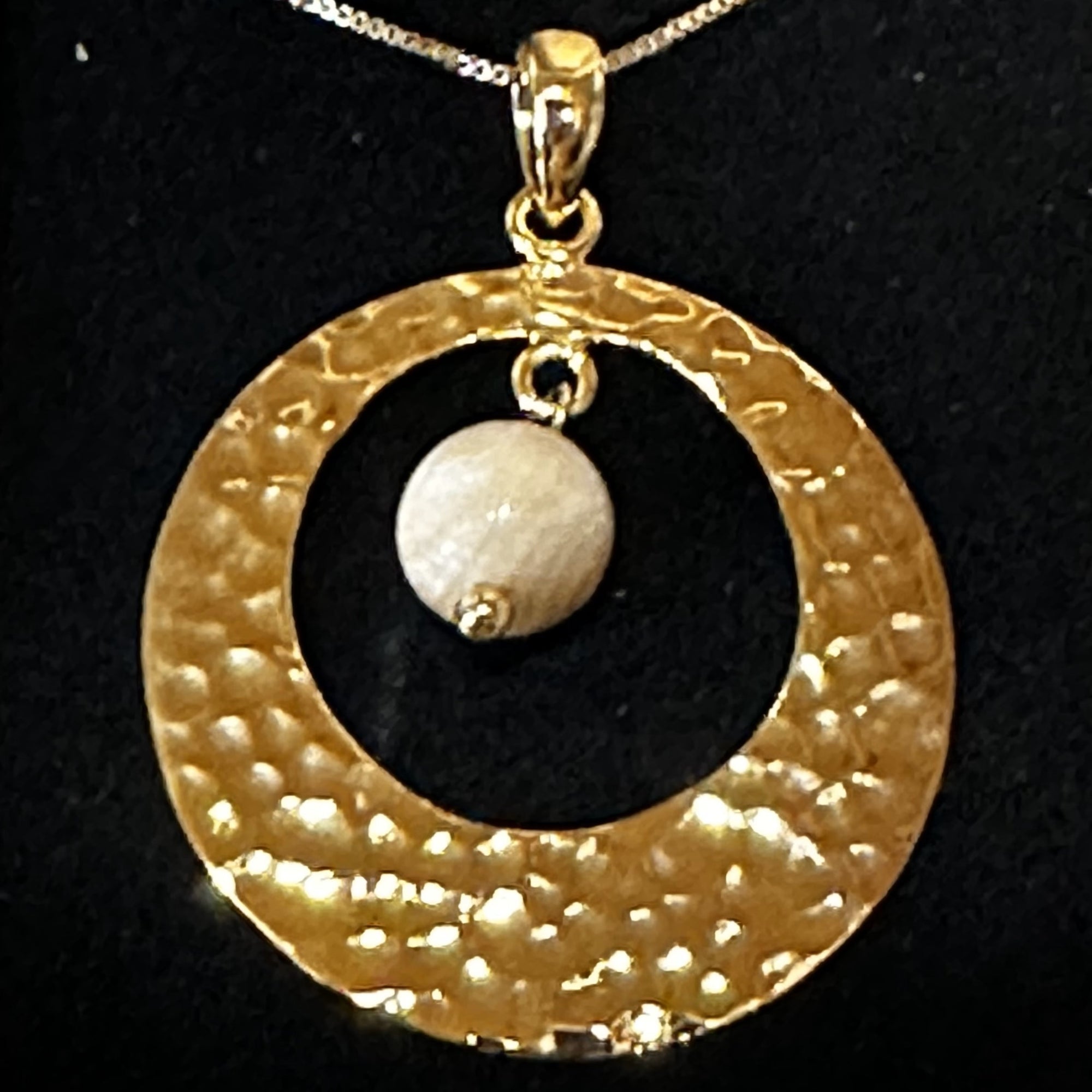 Mammoth Ivory Sun Dog Pendant