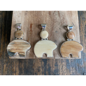 Mammoth Ivory Bear Pendant