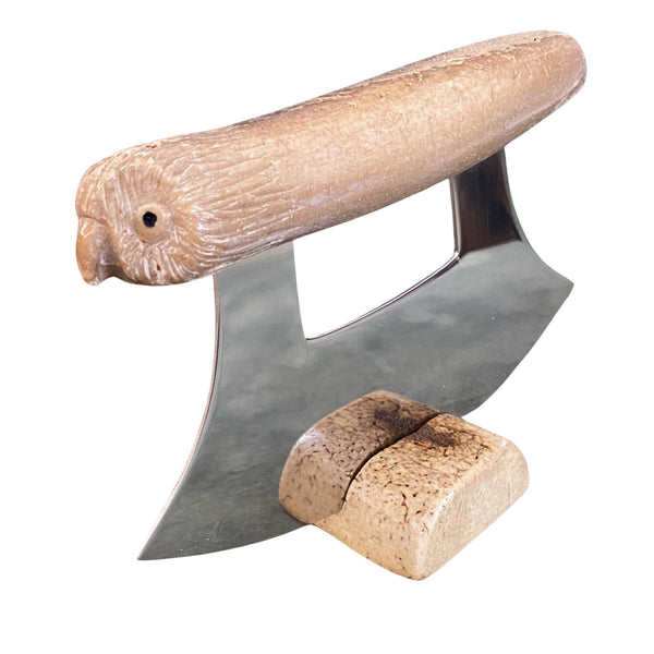 Walrus Jawbone Ulu with Owl Handle - Forests, Tides, and Treasures