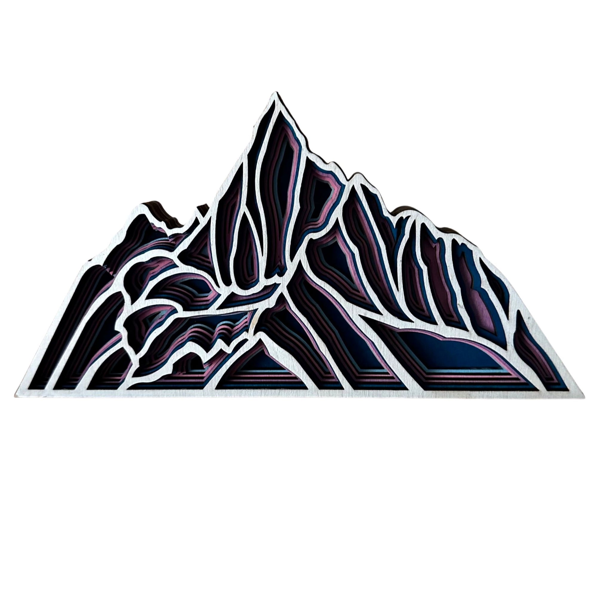 Laser-cut Wood Alpenglow Mountain Mini
