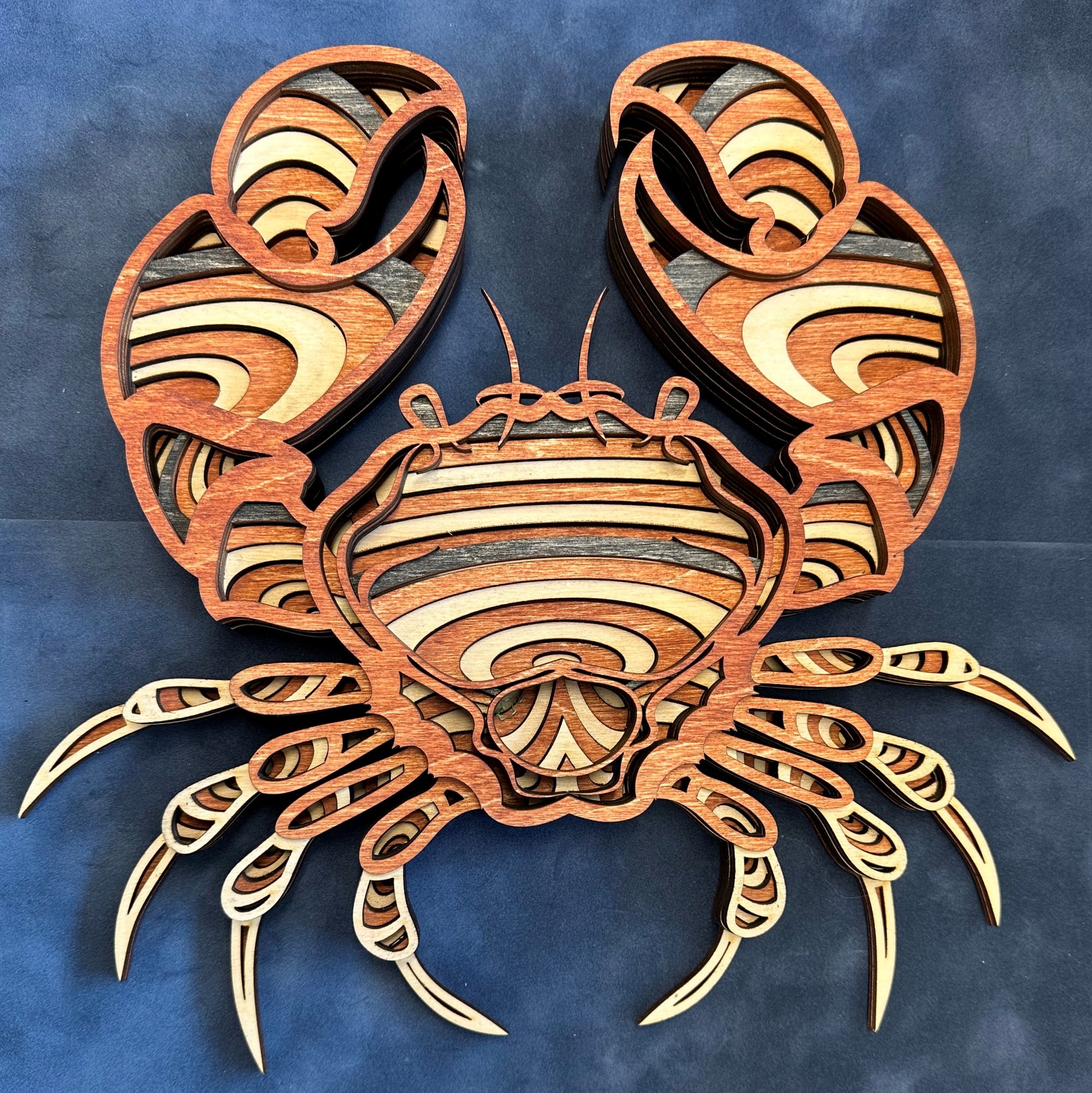 Laser-cut Wood Alaskan Dungeness Crab