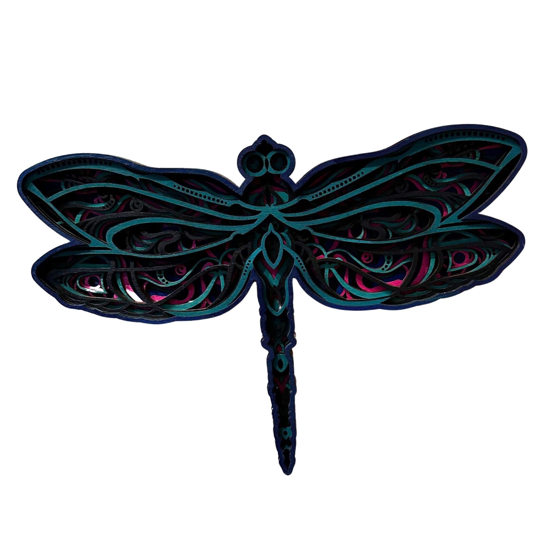 Laser-cut Wood Soaring Dragonfly