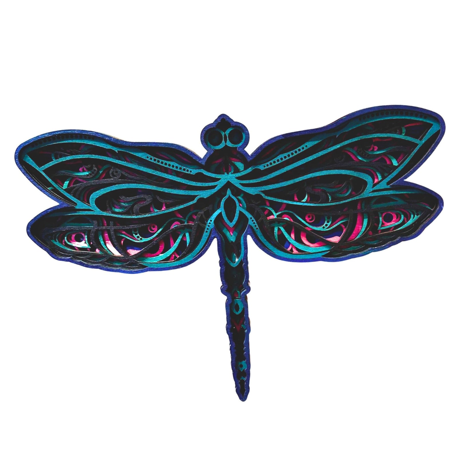 Laser-cut Wood Soaring Dragonfly