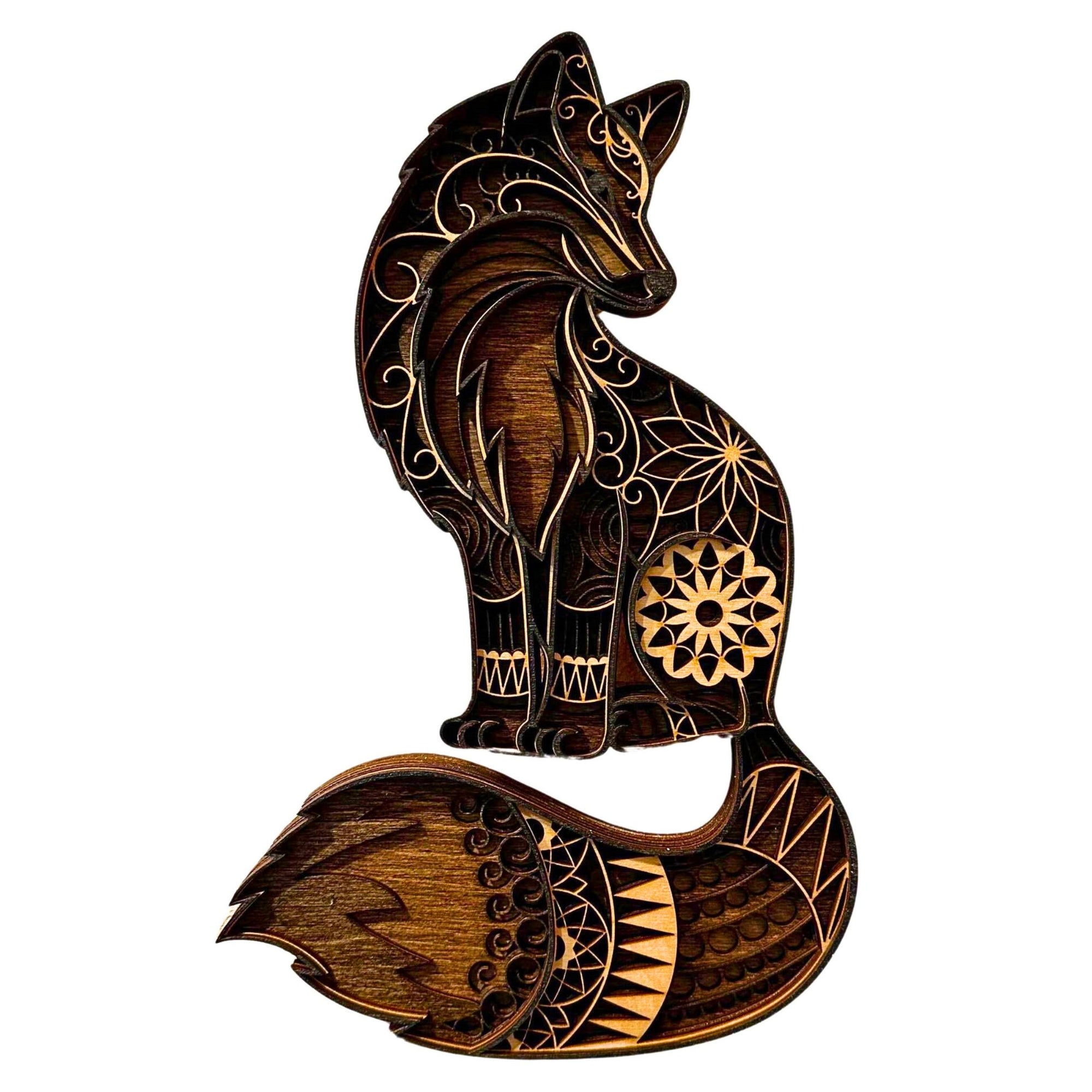 Laser-cut Wood Foxy Foxtail Mini