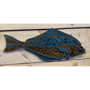 Laser-cut Wood Pacific Halibut - S24