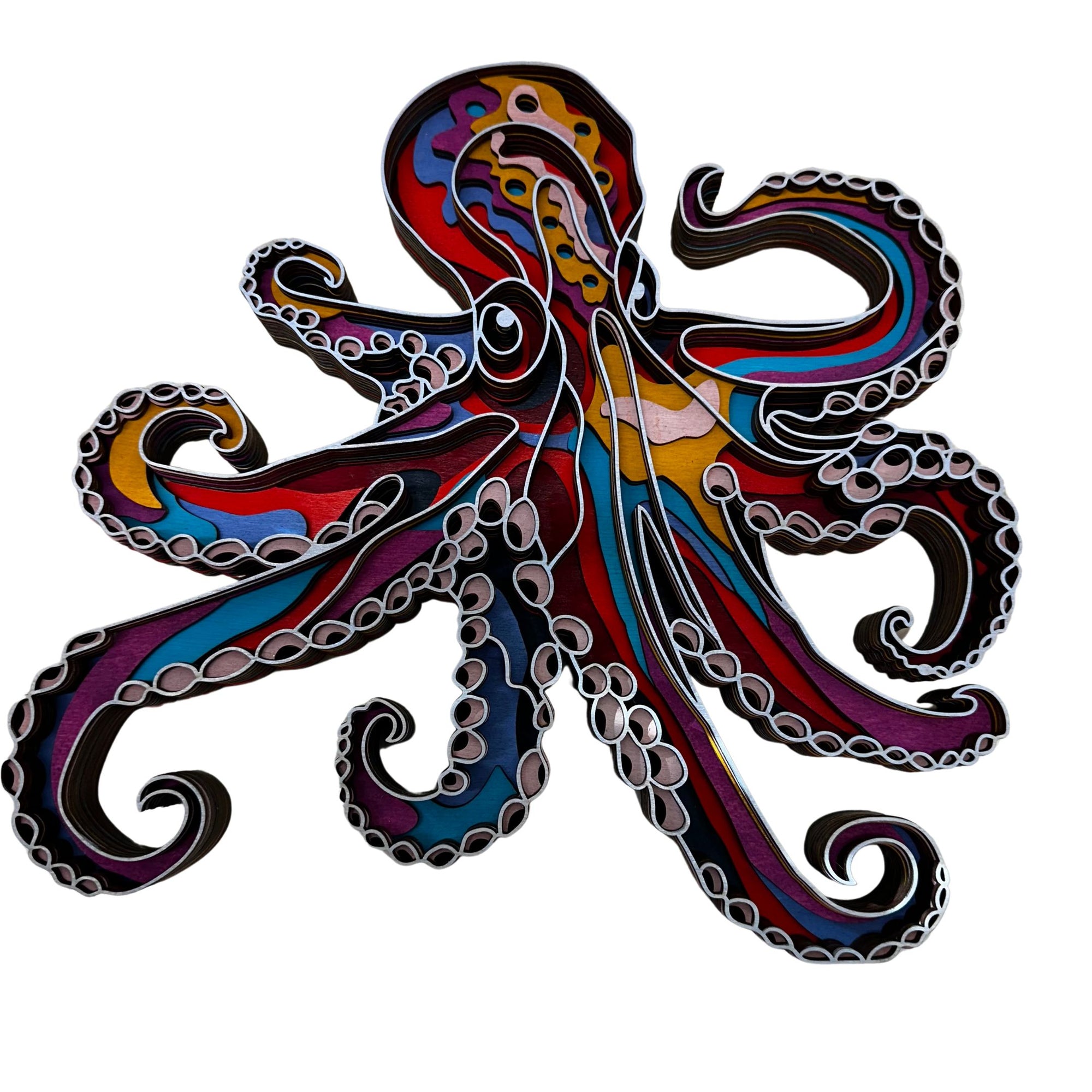Laser-cut Wood Sucker Punch Octopus