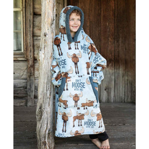 Don't Moose With Me Kid Blanket Hoodie