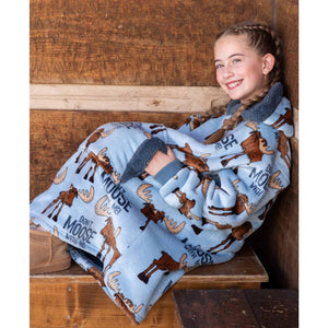 Don't Moose With Me Kid Blanket Hoodie