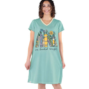 Booked Tonight Flower V-Neck Nightshirt
