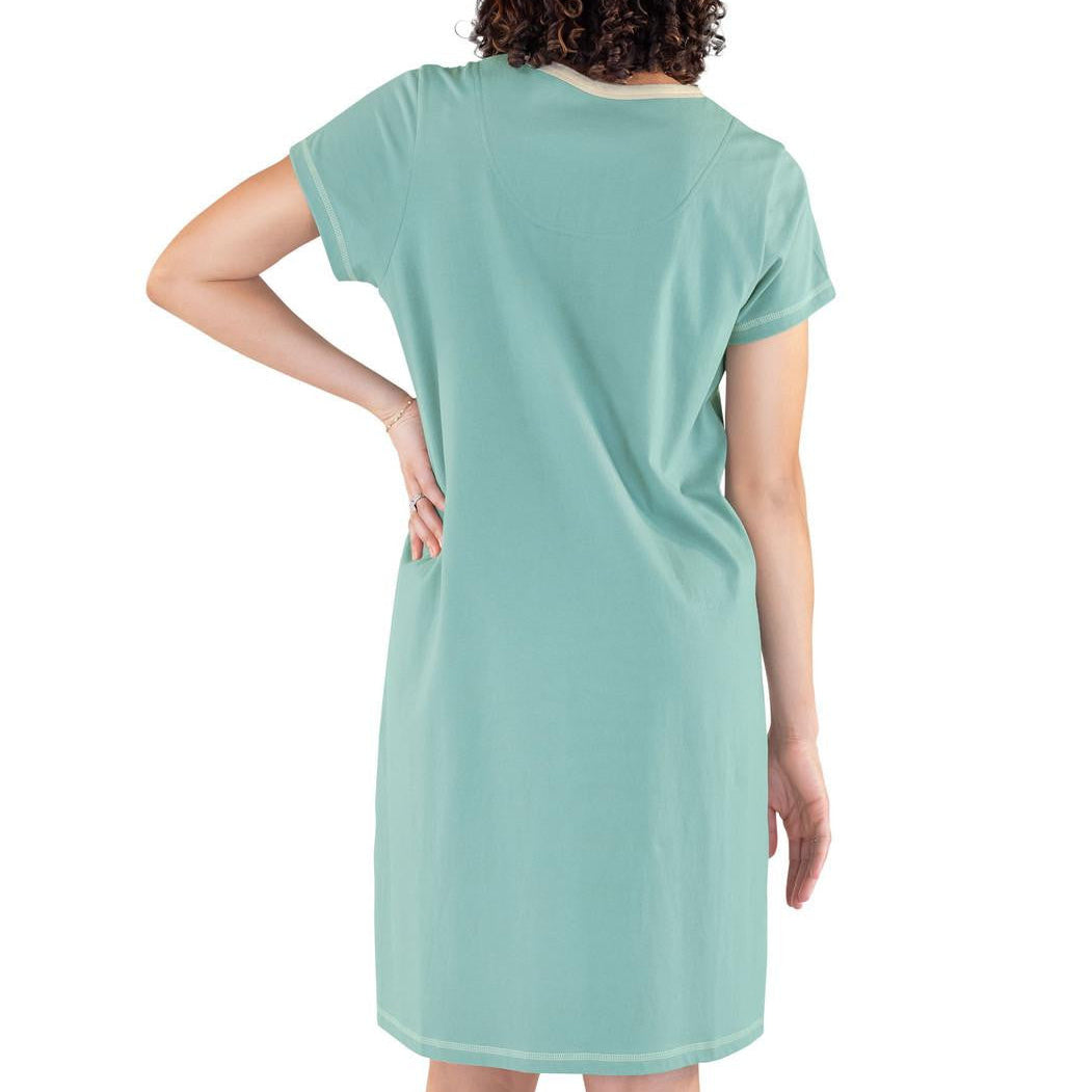 Booked Tonight Flower V-Neck Nightshirt