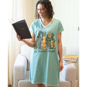 Booked Tonight Flower V-Neck Nightshirt