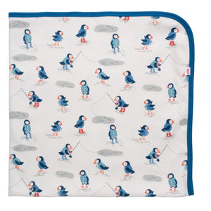 Stud Puffin Swaddle Blanket