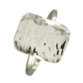 Hammered Rectangle Ring