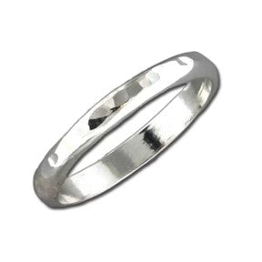 Hammered Wide Band Ring