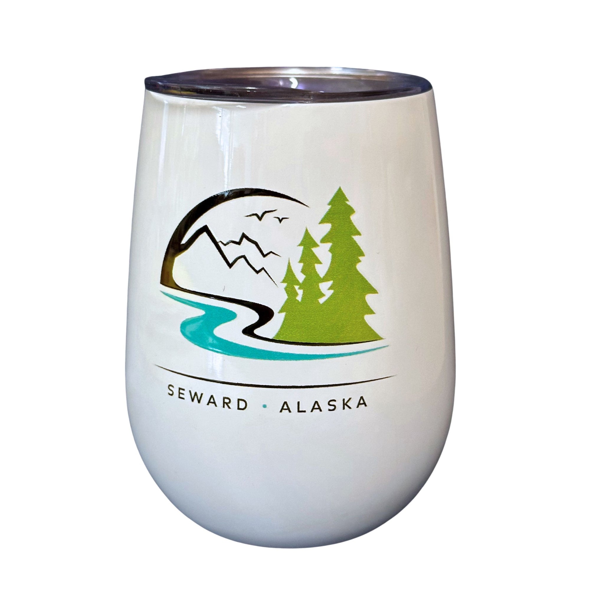 Forests Tides and Treasures Wine Glass -10oz.
