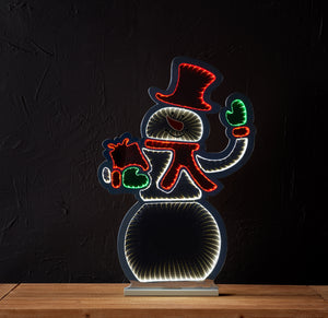 Snowman with Present Infinity Light
