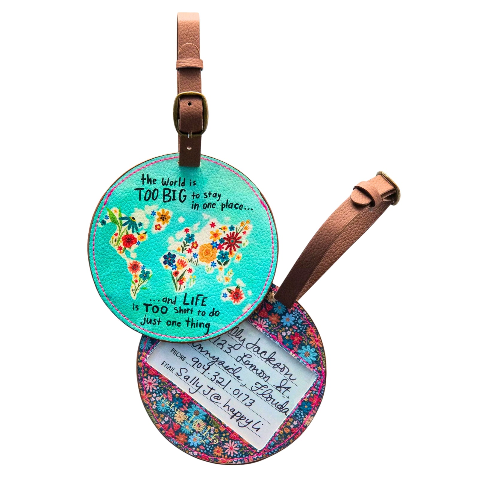 Travel Happy Luggage Tag