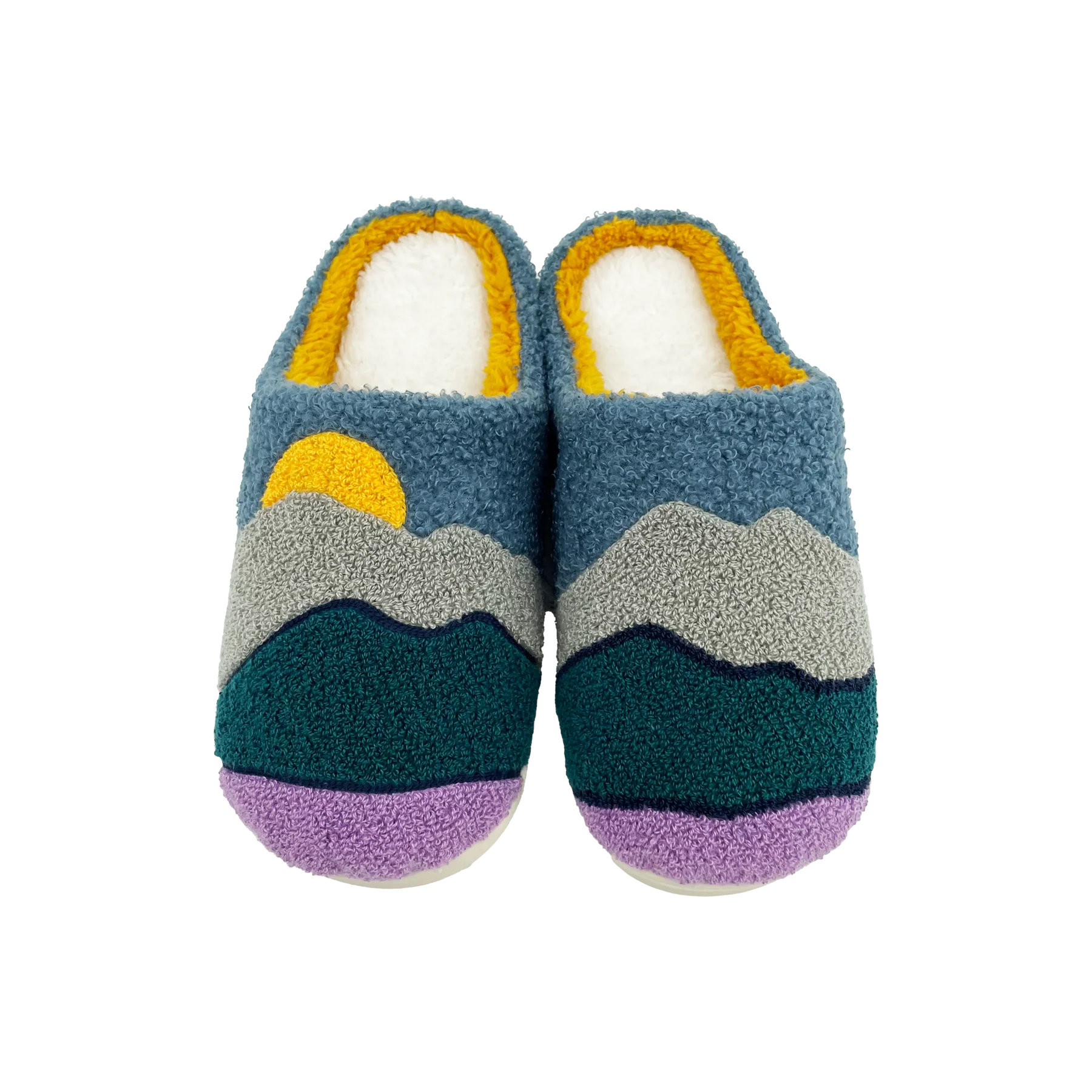 Sunset Peaks Retro Cozy Slippers