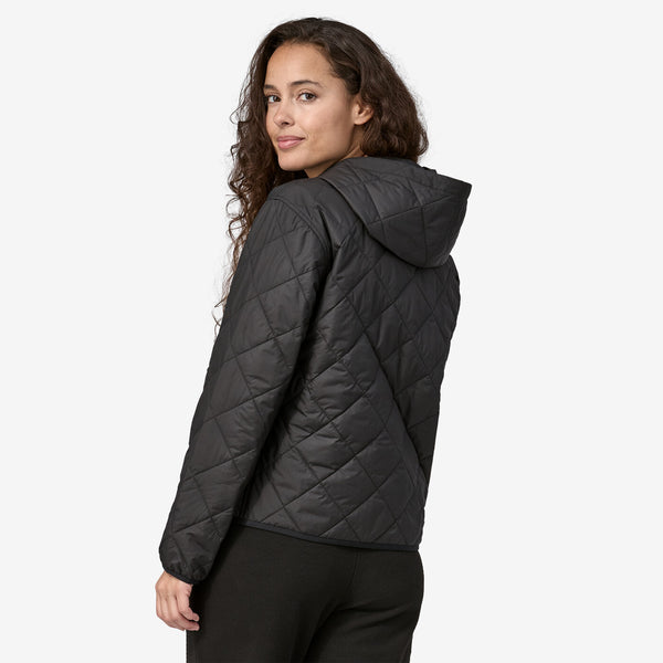 Diamond Quilted Bomber Womens Hoody Black Forests, Tides, and