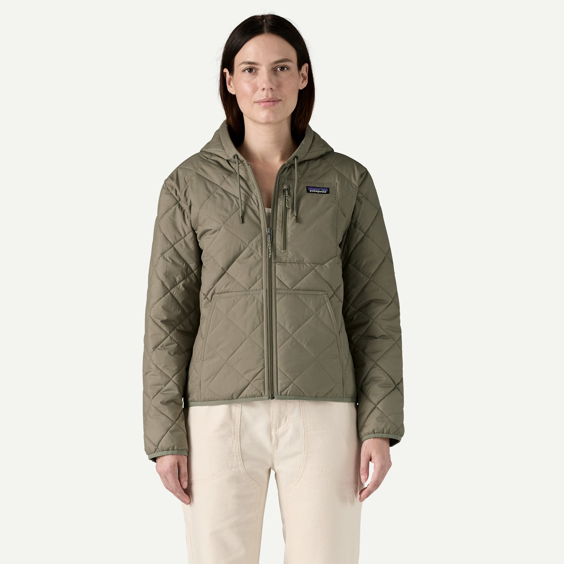 Diamond Quilted Bomber Womens Hoody - S25