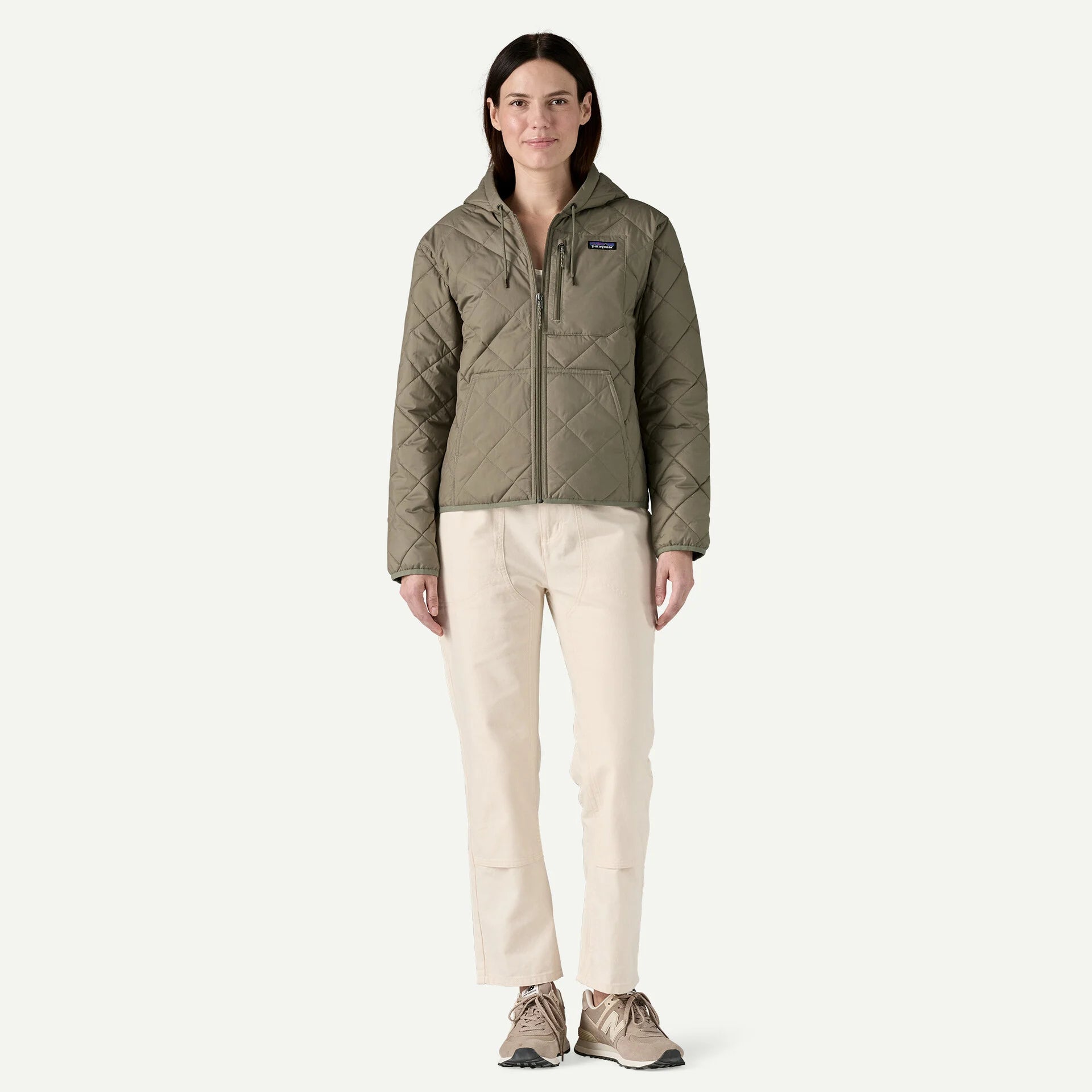 Diamond Quilted Bomber Womens Hoody - S25