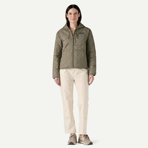 Diamond Quilted Bomber Womens Hoody - S25