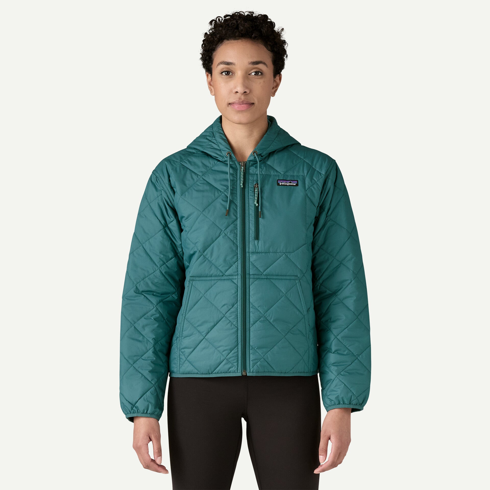 Diamond Quilted Bomber Womens Hoody - S25