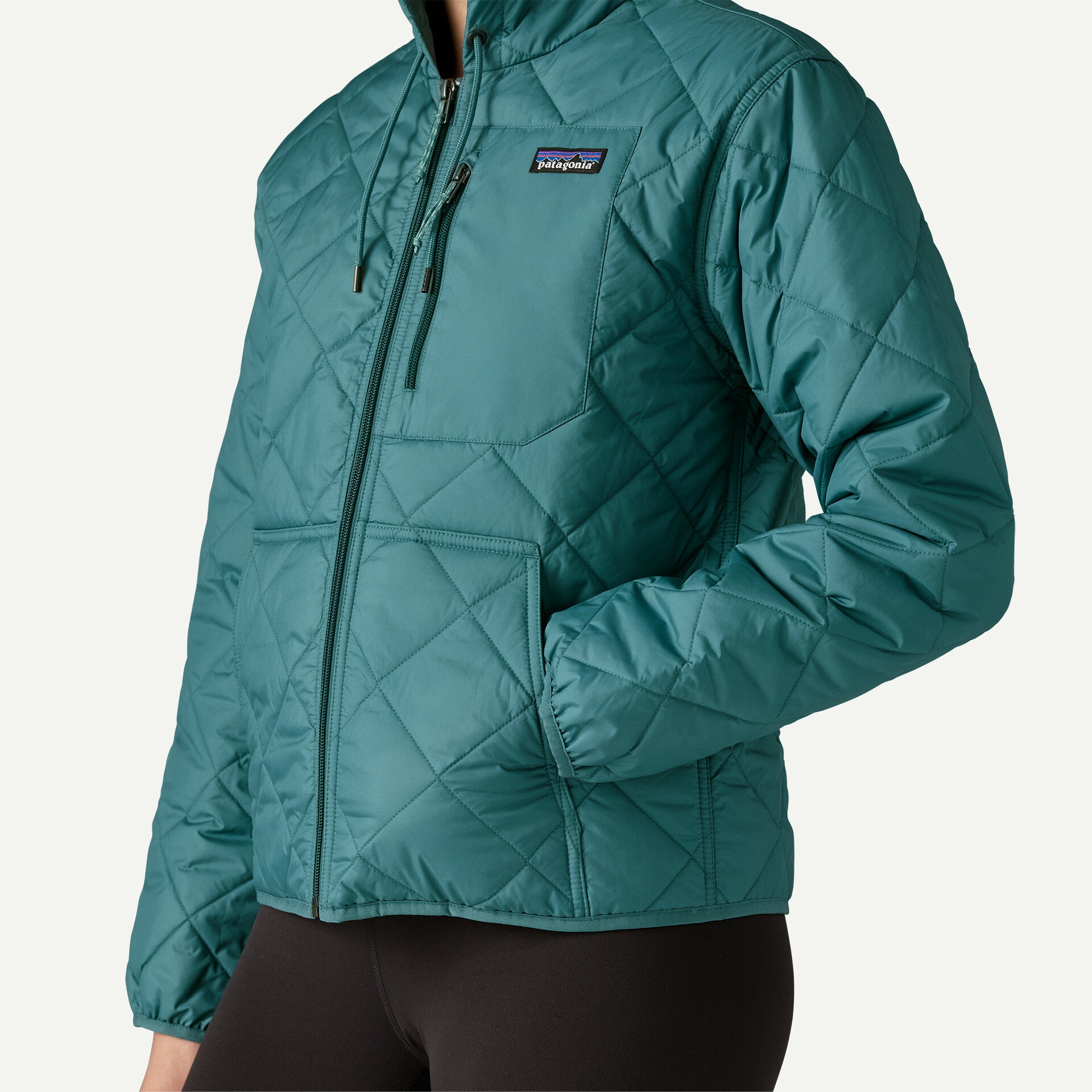 Diamond Quilted Bomber Womens Hoody - S25