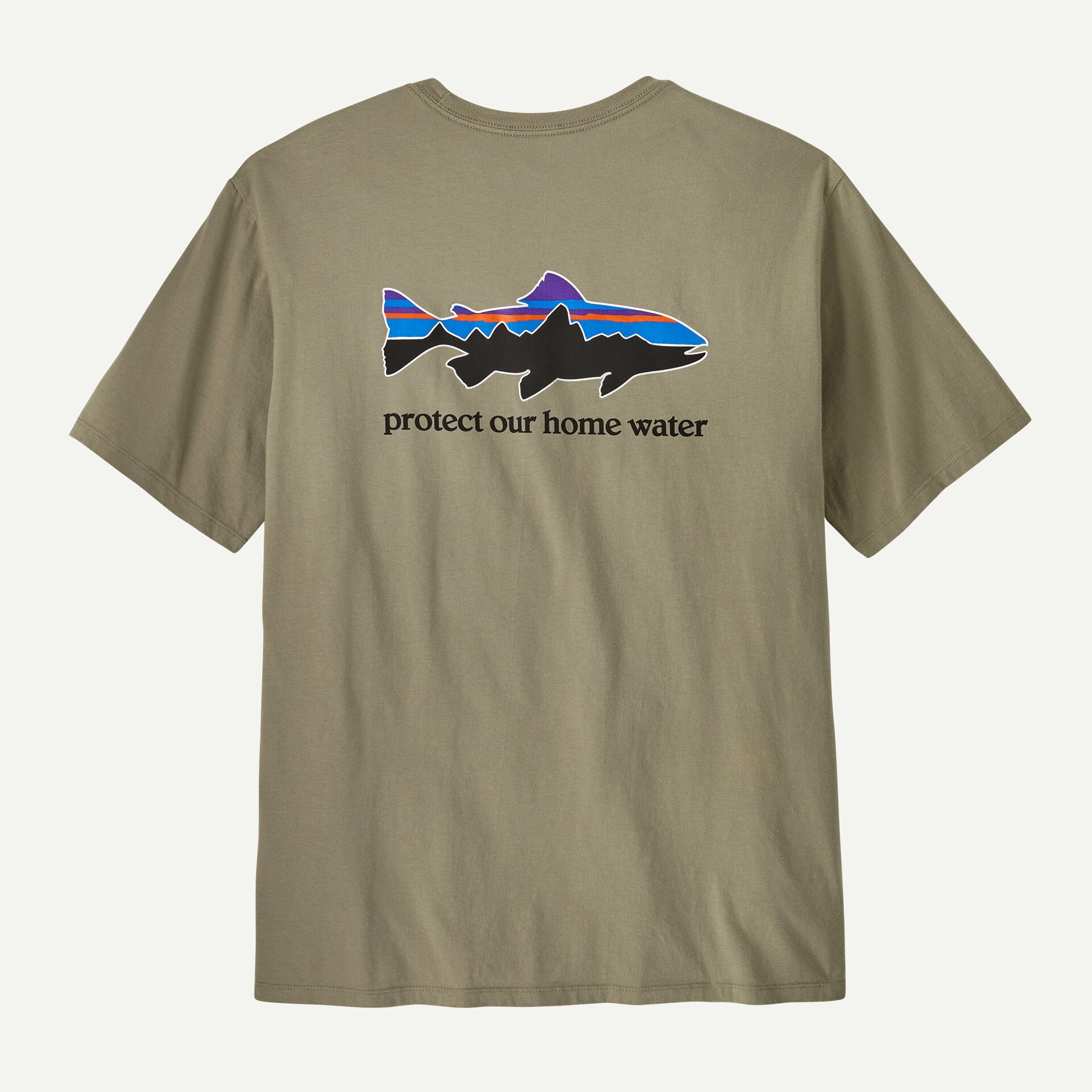 Home Water Trout Organic T-Shirt for Men - River Rock Green