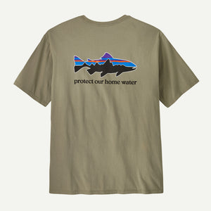 Home Water Trout Organic T-Shirt for Men - River Rock Green