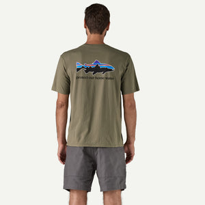 Home Water Trout Organic T-Shirt for Men - River Rock Green