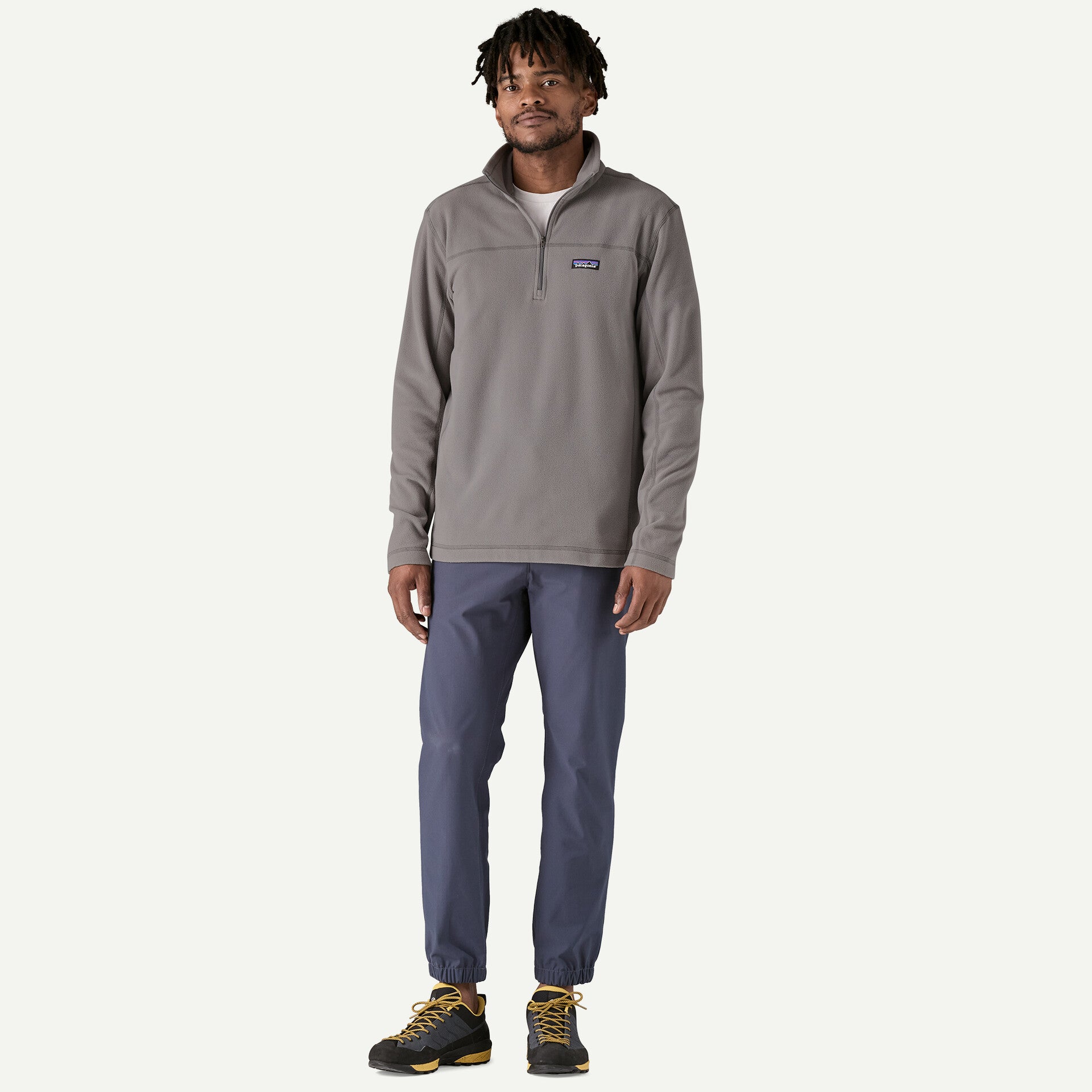 Micro D Fleece Pullover for Men - Feather Grey