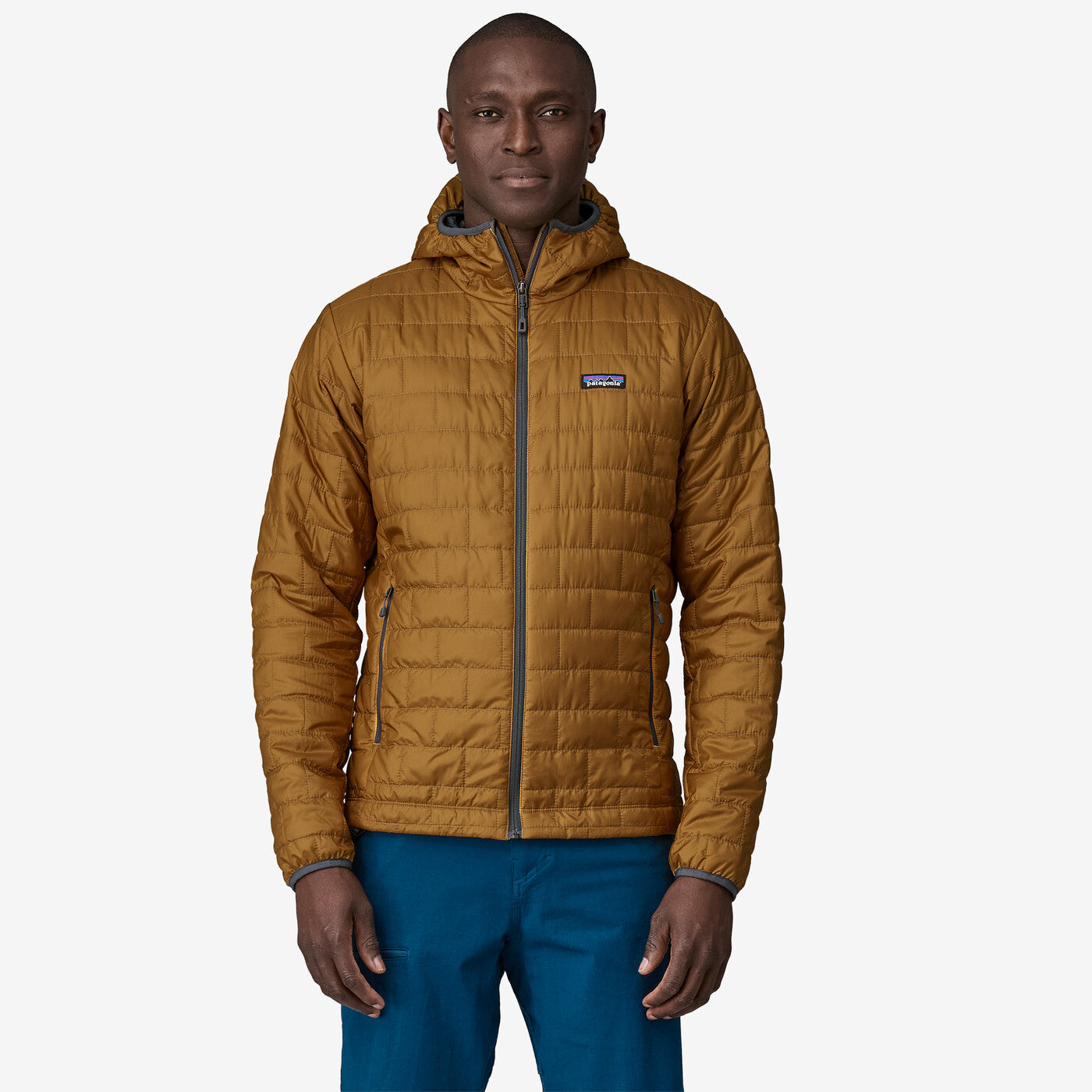 Nano Puff Hoodie for Men Raptor Brown Forests Tides and Treasures