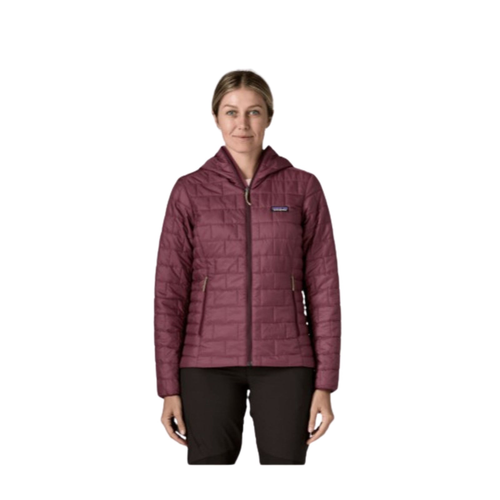 Nano Puff Hoody for Women in Berry Fig