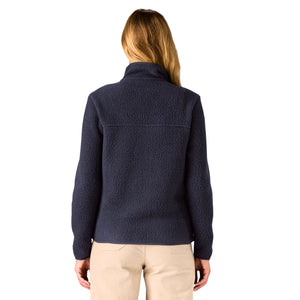 Retro Pile Jacket for Women - Sunken Blue