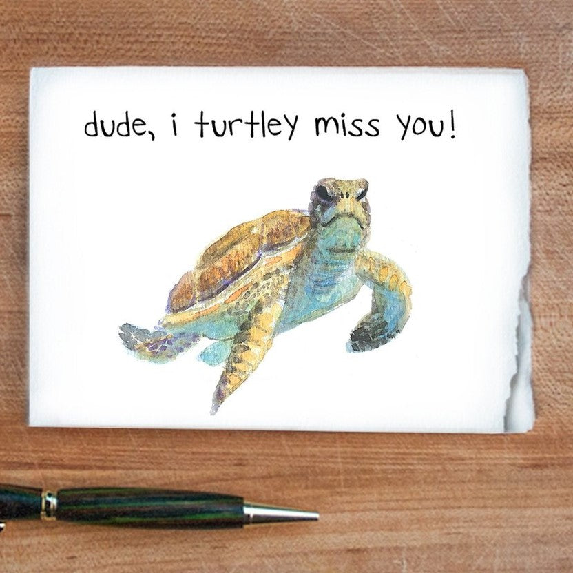 Turtley Miss You Greeting Card