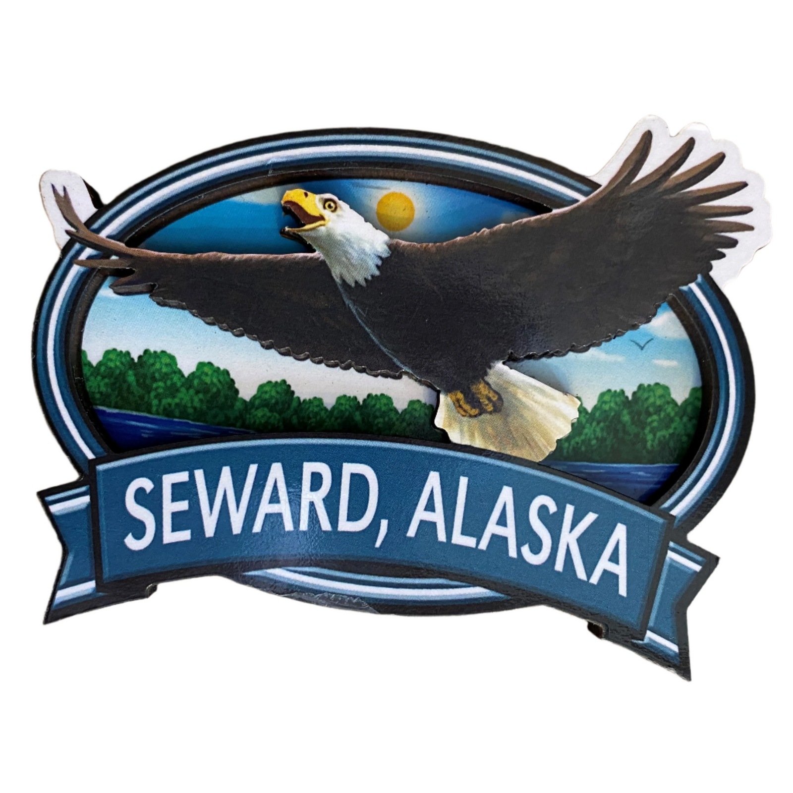 Eagle 2D Oval Magnet