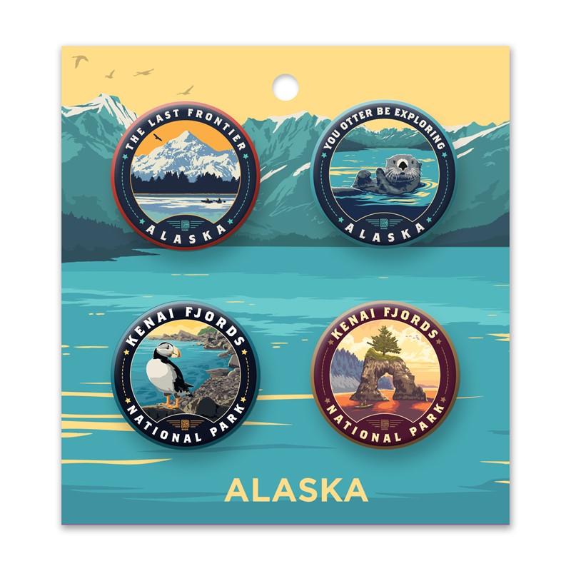 Kenai Fjords NP Button - Pack of 4