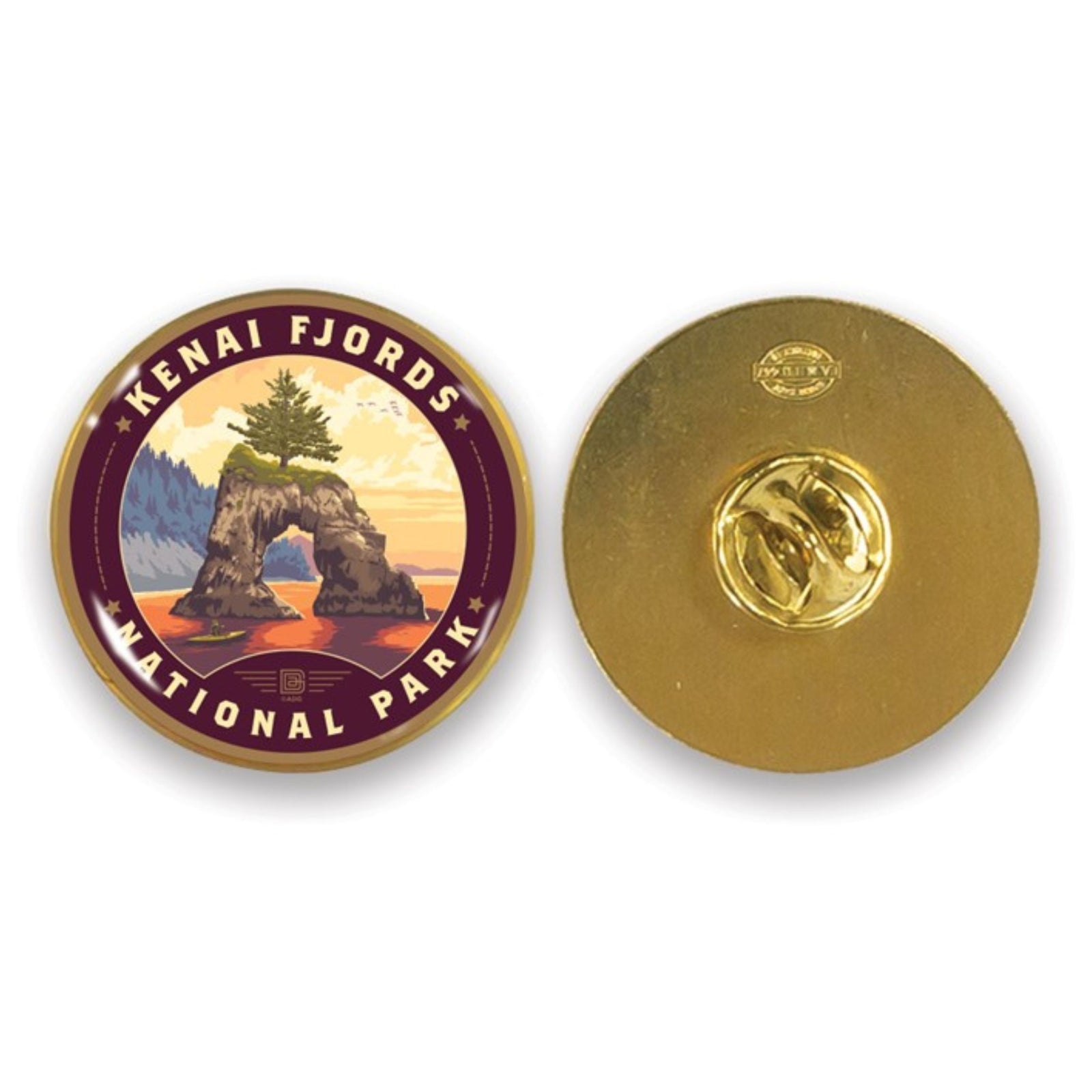 Kenai Fjords NP Kayaker Circle Pin