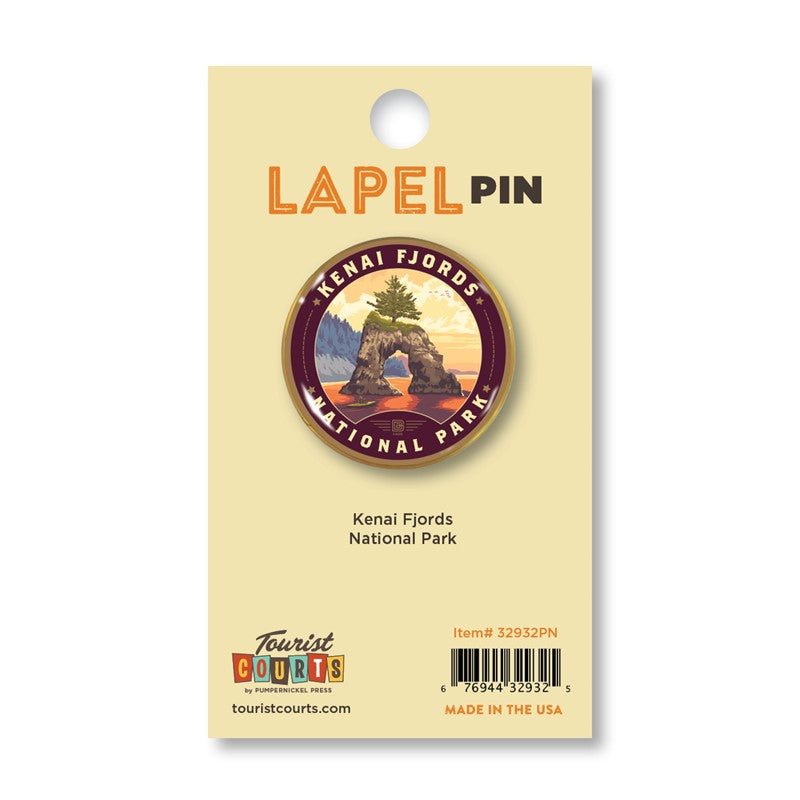 Kenai Fjords NP Kayaker Circle Pin
