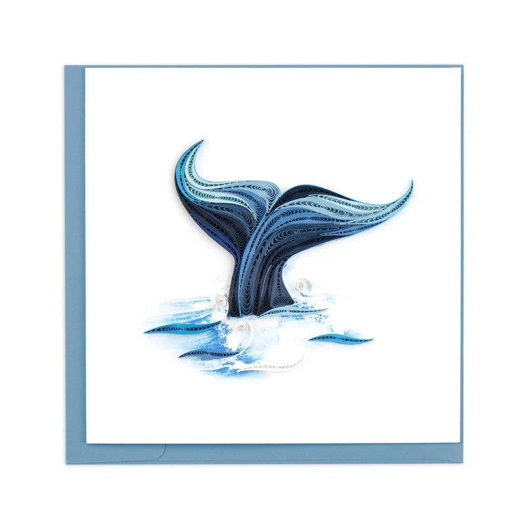 Whale Tail Quilled Greeting Card