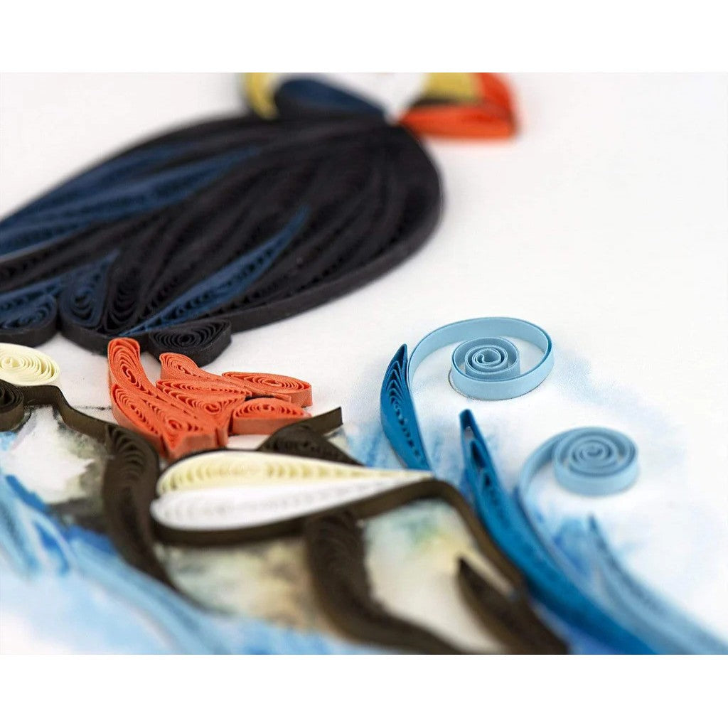 Quilled Tufted Puffin Greeting Card
