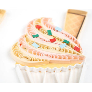Quilled Birthday Cupcake Trio Greeting Card