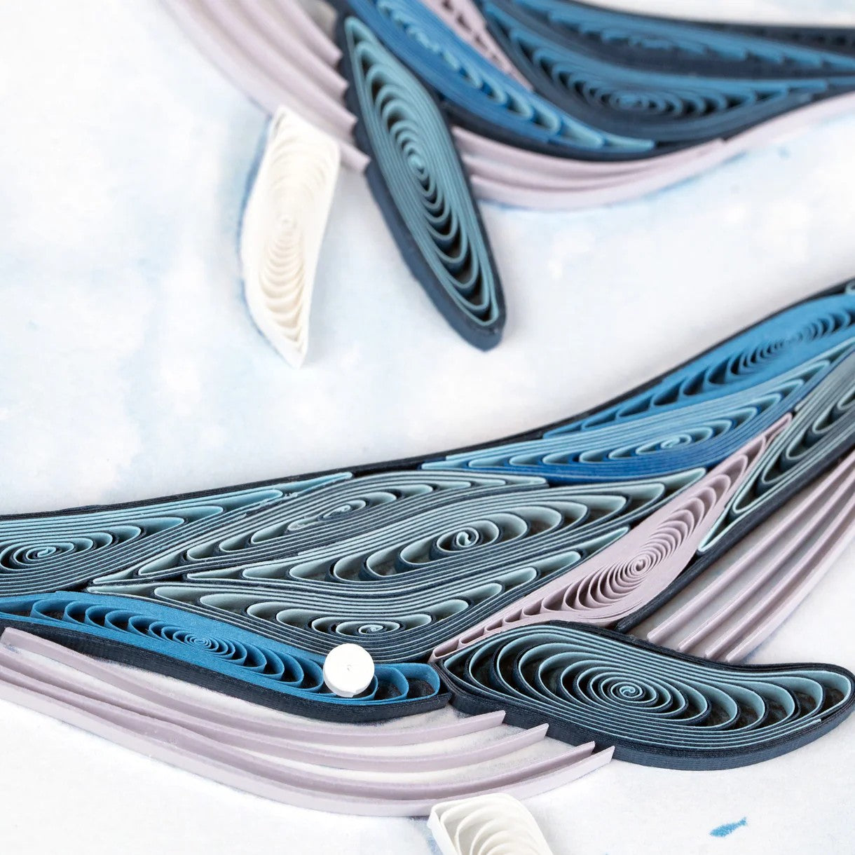 Humpback Whales Quilled Greeting Card