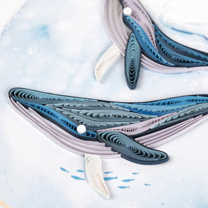 Humpback Whales Quilled Greeting Card