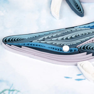 Humpback Whales Quilled Greeting Card