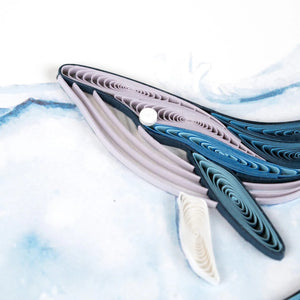 Humpback Whales Quilled Greeting Card