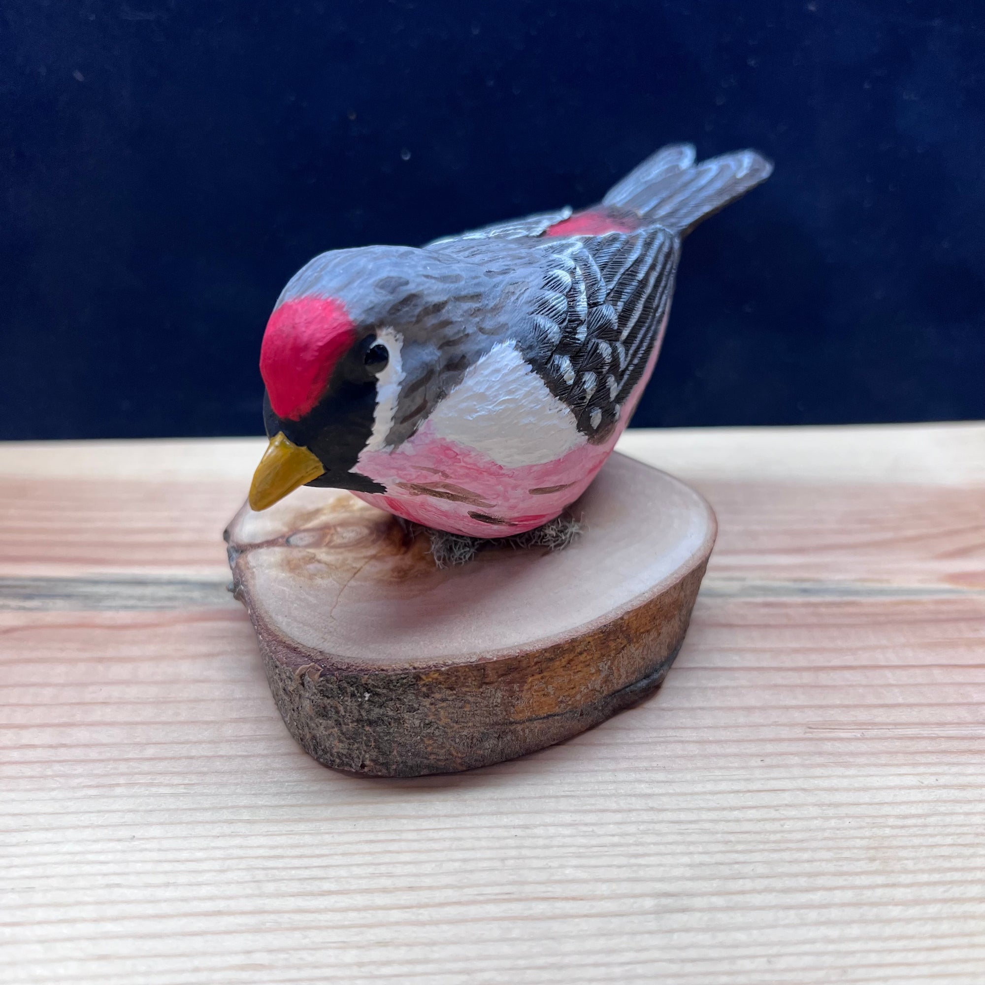 Redpoll Wood Carved