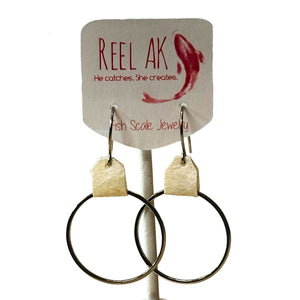 Halibut Leather Rectangle Earrings